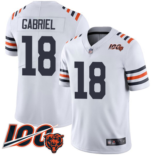 Chicago Bears Limited White Men Taylor Gabriel Jersey NFL Football #18 100th Season